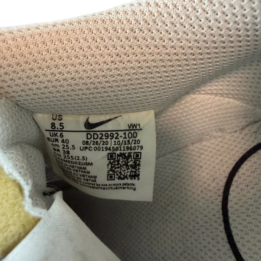 Nike Court Vision Low Better Bow White‎ Sail Sneakers Womens 8.5